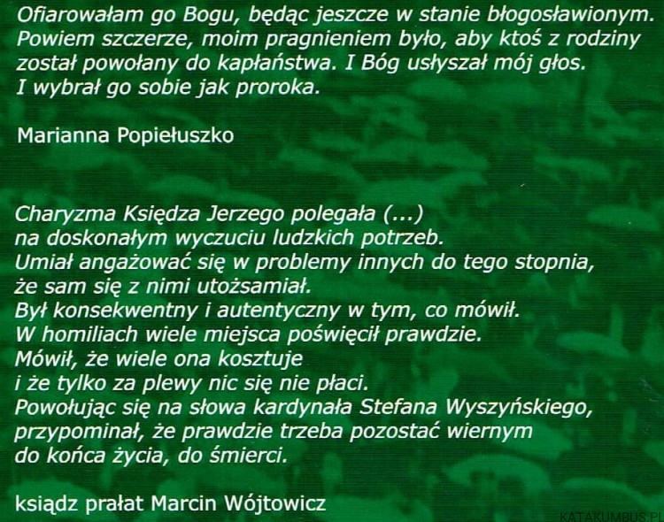 Modlitwa za Polskę. Ksiądz Jerzy Popiełuszko we wspomnieniach bliskich