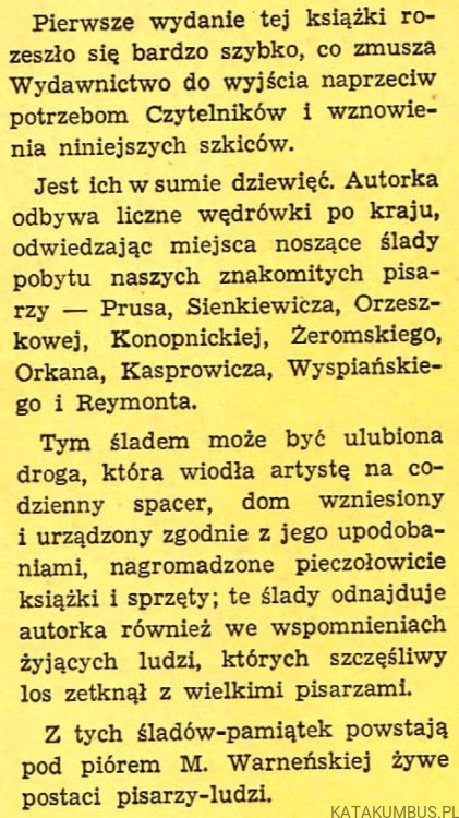 Śladami pisarzy. MONIKA WARNEŃSKA