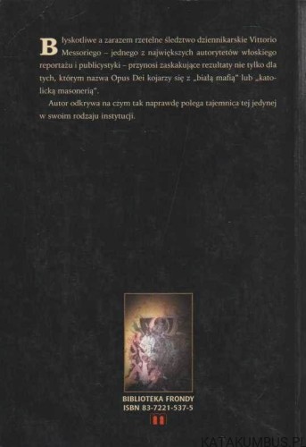 Śledztwo w sprawie Opus Dei. VITTORIO MESSORI