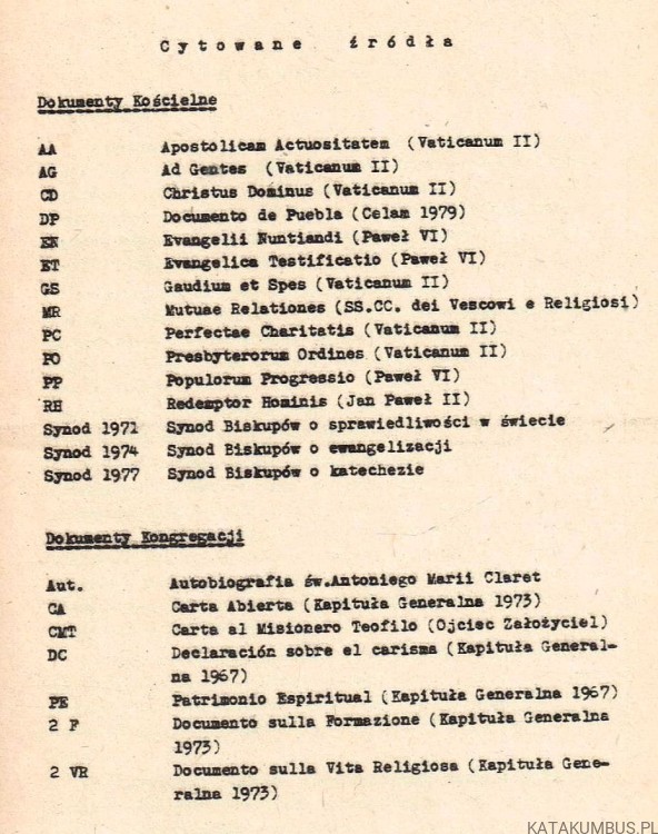Karta Programowa. Misja Klaretyna dzisiaj. PRACA ZBIOROWA