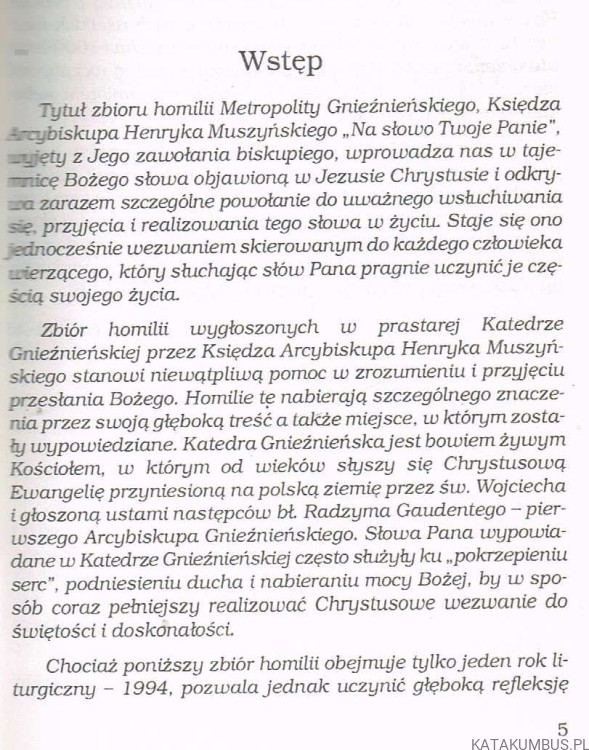 Na słowo Twoje Panie. Abp HENRYK MUSZYŃSKI
