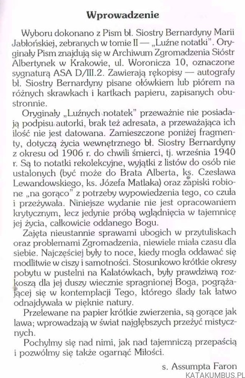 Bóg nade mną jak obłoki nad ziemią / Bł. s. Bernardyna Jabłońska