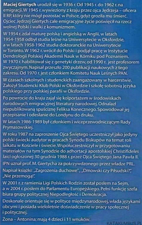Z nadzieją w przyszłość / Prof. Maciej Giertych