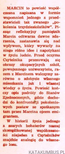 Marcin. MAREK SKWARNICKI