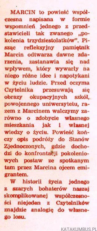 Marcin. MAREK SKWARNICKI
