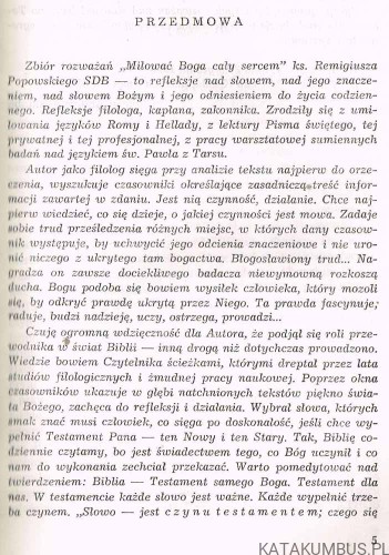 Miłować Boga całym sercem. ks. REMIGIUSZ POPOWSKI SDB