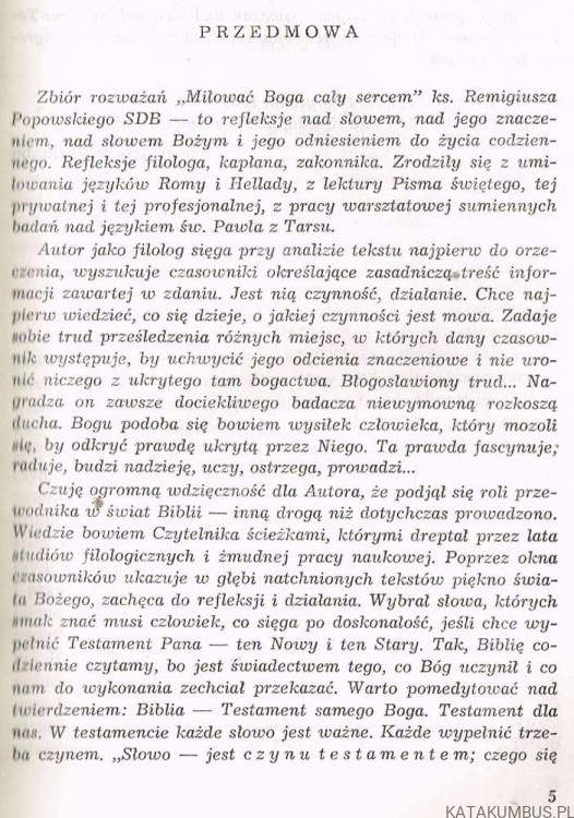 Miłować Boga całym sercem. ks. REMIGIUSZ POPOWSKI SDB