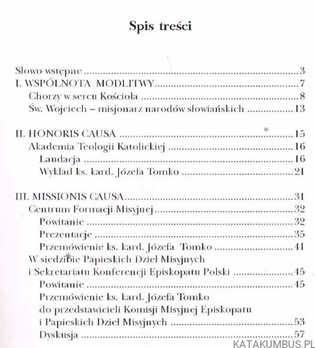 Missionis Causa. Kard. Józef Tomko w Polsce. Red. HALINA FRĄCZEK