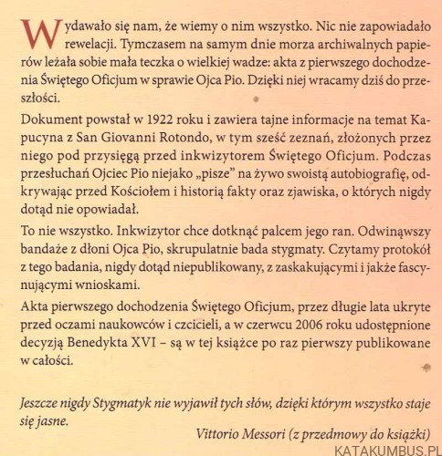 Przesłuchanie Ojca Pio / Francesco Castelli