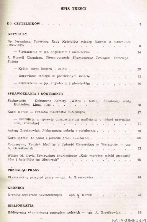 Studia i dokumenty ekumeniczne. Kwartalnik 2 /83. PRACA ZBIOROWA