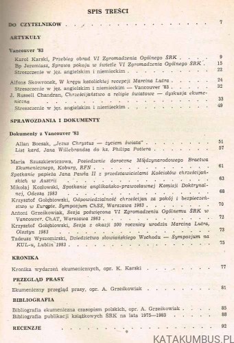 Studia i dokumenty ekumeniczne. Kwartalnik 1 /84. PRACA ZBIOROWA