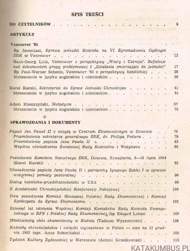 Studia i dokumenty ekumeniczne. Kwartalnik 4 /84. PRACA ZBIOROWA