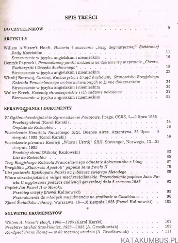 Studia i dokumenty ekumeniczne. Kwartalnik 1 /86. PRACA ZBIOROWA