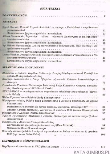 Studia i dokumenty ekumeniczne. Kwartalnik 3 /87. PRACA ZBIOROWA