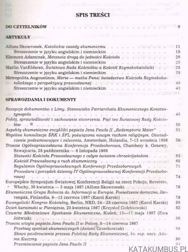 Studia i dokumenty ekumeniczne. Kwartalnik 4 /87. PRACA ZBIOROWA