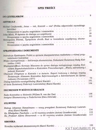 Studia i dokumenty ekumeniczne. Kwartalnik 1 /88. PRACA ZBIOROWA