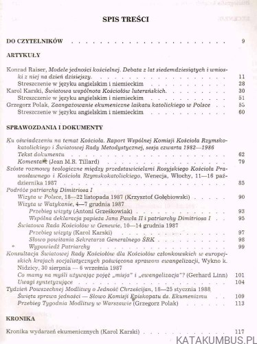 Studia i dokumenty ekumeniczne. Kwartalnik 3 /88. PRACA ZBIOROWA