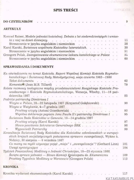 Studia i dokumenty ekumeniczne. Kwartalnik 3 /88. PRACA ZBIOROWA