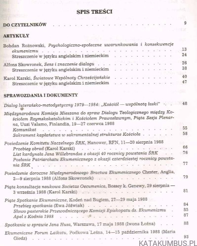 Studia i dokumenty ekumeniczne.Kwartalnik 1 /89. PRACA ZBIOROWA