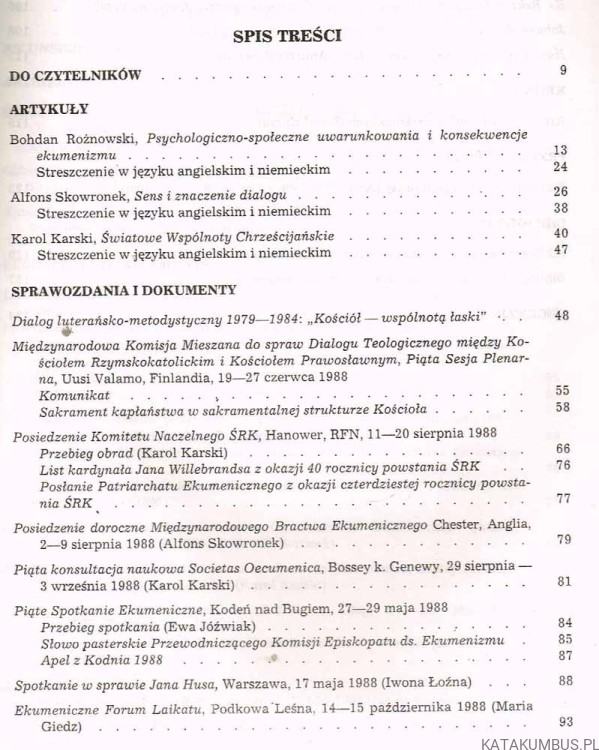 Studia i dokumenty ekumeniczne.Kwartalnik 1 /89. PRACA ZBIOROWA