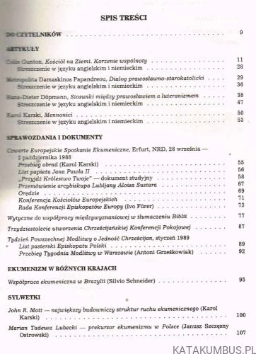 Studia i dokumenty ekumeniczne. Kwartalnik 2 /89. PRACA ZBIOROWA