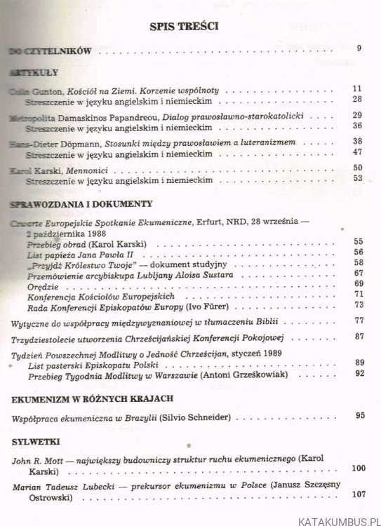 Studia i dokumenty ekumeniczne. Kwartalnik 2 /89. PRACA ZBIOROWA