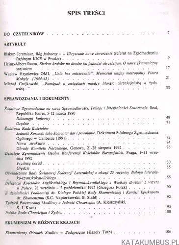 Studia i dokumenty ekumeniczne.Kwartalnik 1 /1993. PRACA ZBIOROWA