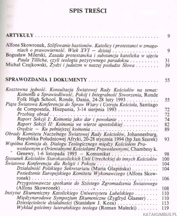 Studia i dokumenty ekumeniczne.Kwartalnik 1 /1994. PRACA ZBIOROWA