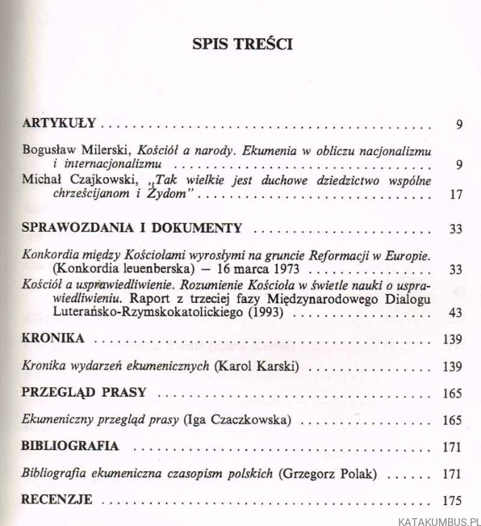 Studia i dokumenty ekumeniczne. Kwartalnik 2. Rok 1995. PRACA ZBIOROWA