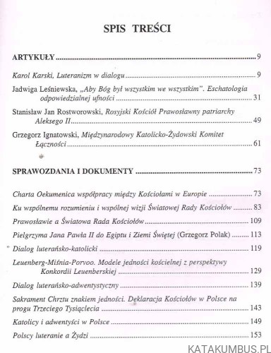 Studia i dokumenty ekumeniczne. Kwartalnik 1. rok 2000. PRACA ZBIOROWA