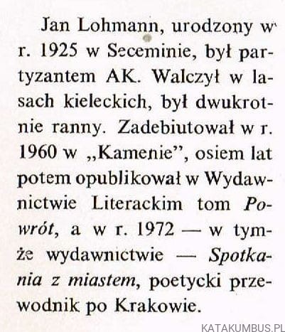 Chłopiec z lasu podzwonne. JAN LOHMANN