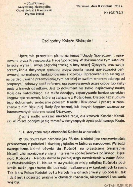 Tezy prymasowskiej rady społecznej w sprawie ugody społecznej. PRACA ZBIOROWA