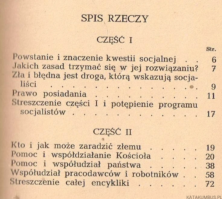 Encyklika Rerum Novarum. OJCIEC ŚW. LEON XIII