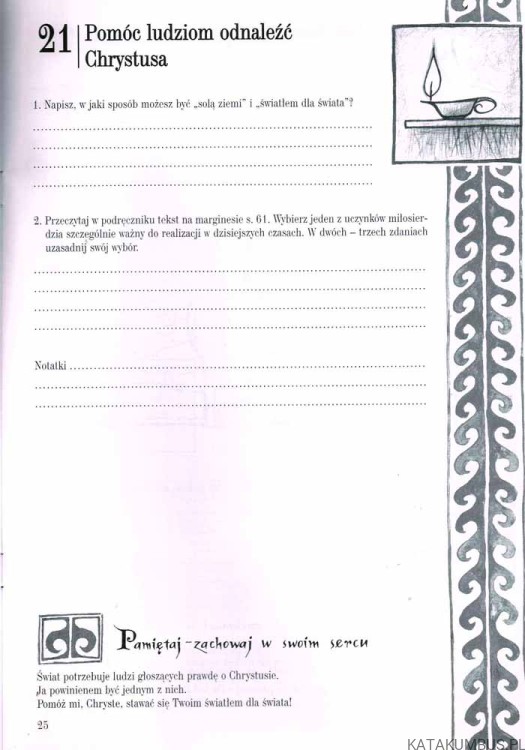 Umiłowani w Jezusie Chrystusie. Karty pracy dla klasy V