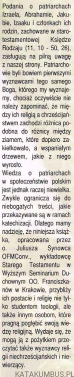 Patriarchowie Izraela i ich religia / Juliusz St. Synowiec OFMConv