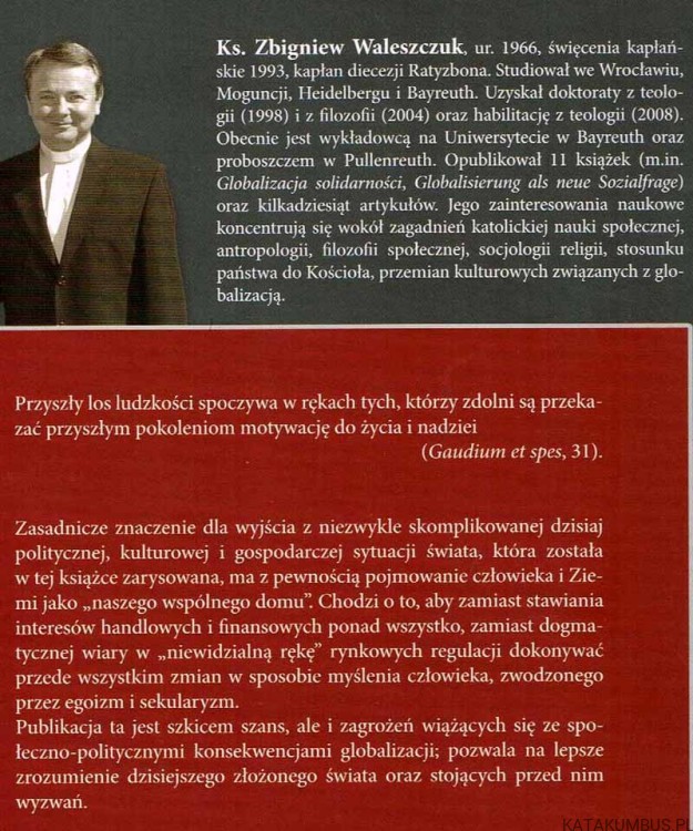 Między egoizmem a dobrem wspólnym. Ks. ZBIGNIEW WALESZCZUK