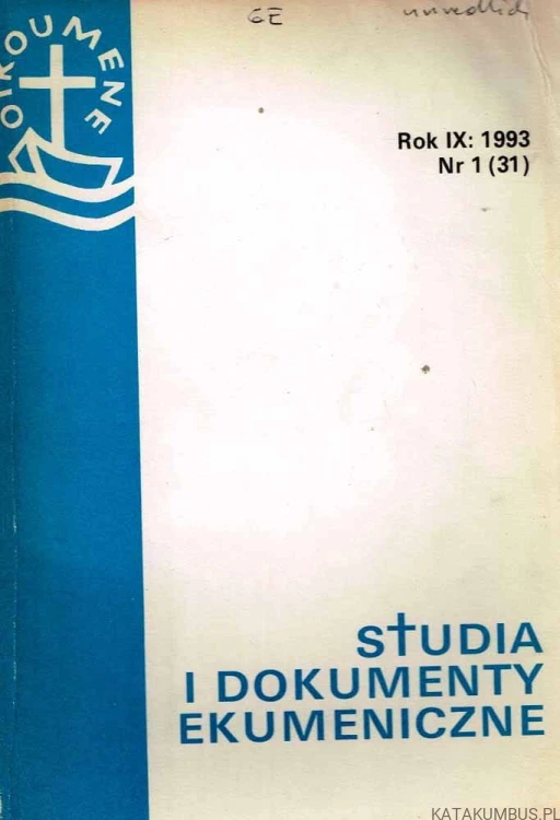 Studia i dokumenty ekumeniczne.Kwartalnik 1 /1993. PRACA ZBIOROWA