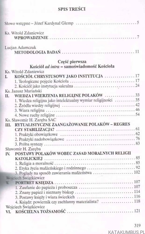 Kościół Katolicki na początku trzeciego tysiąclecia w opinii Polaków. PRACA ZBIOROWA