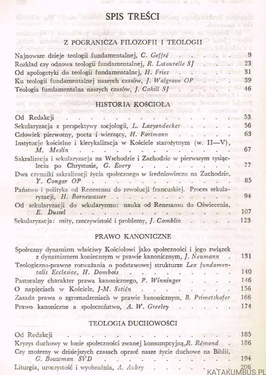 Concilium. Międzynarodowy Przegląd Teologiczny. 6-10 1969. PRACA ZBIOROWA