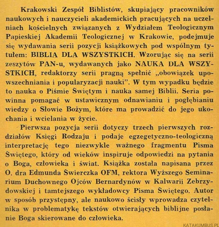 Na początku stworzenia / o. Edmund Świerczek OFM