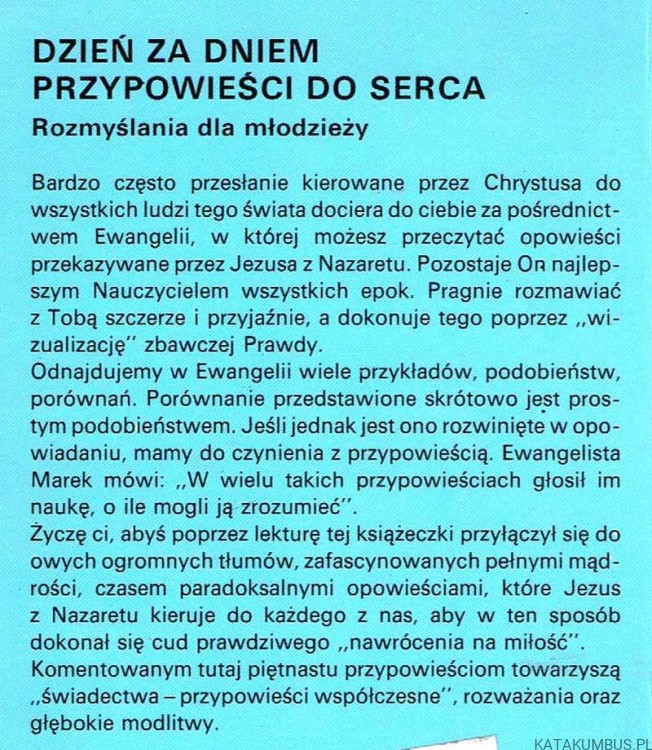 Dzień za dniem. Przypowieści do serca. Rozmyślania dla młodzieży / Danilo Zanella