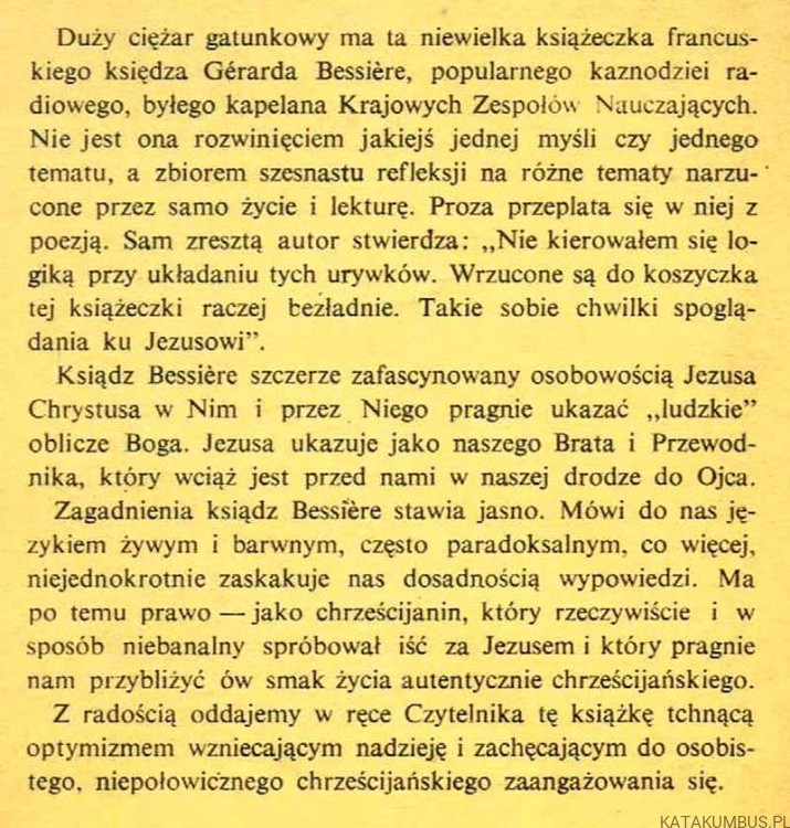 Jezus jest przed nami. GERARD BESSIERE
