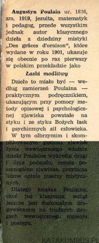 Łaski modlitwy. W Chrystusie Odkupicielu. A. POULAIN, F.X DURRWELL