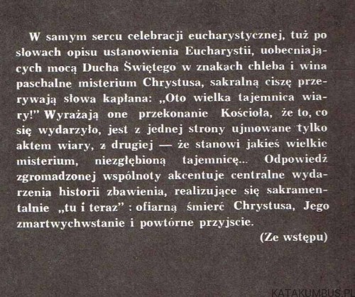 Oto Wielka Tajemnica wiary / Ks. Jerzy Grześkowiak