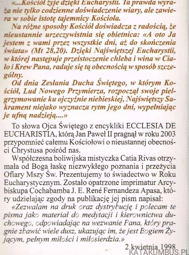 Tajemnica Mszy świętej. Świadectwo Cataliny Rivas