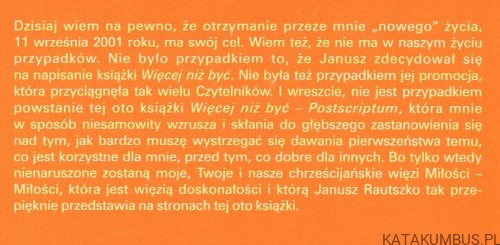 Więcej niż być (Postscriptum). JANUSZ RAUTSZKO