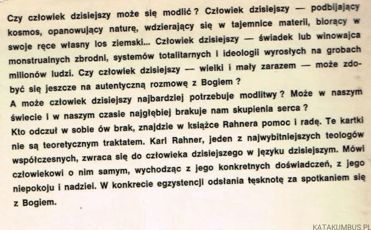 Kiedy się modlisz / Karl Rahner
