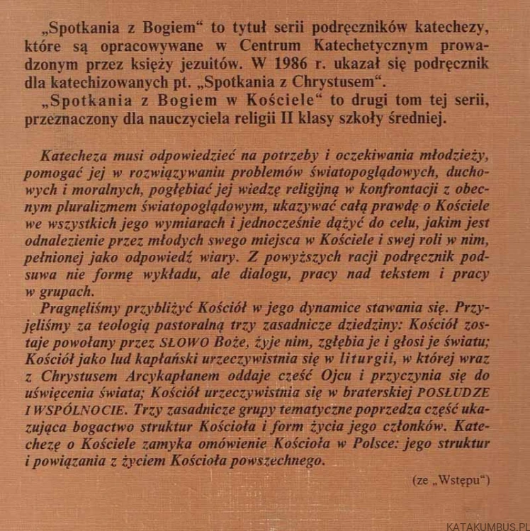 Spotkania z Bogiem w Kościele. Ks. JAN CHARYTAŃSKI SJ