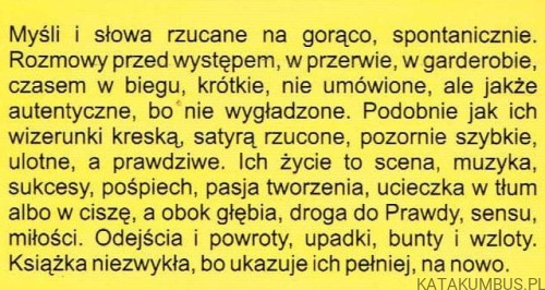 Moje życie moja wiara. Artyści, sceny i estrady o sobie.  Tytus Byczkowski