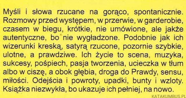 Moje życie moja wiara. Artyści, sceny i estrady o sobie.  Tytus Byczkowski